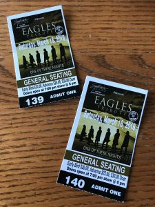 Eagles Tribute ticket, Port Theatre Cornwall, ON